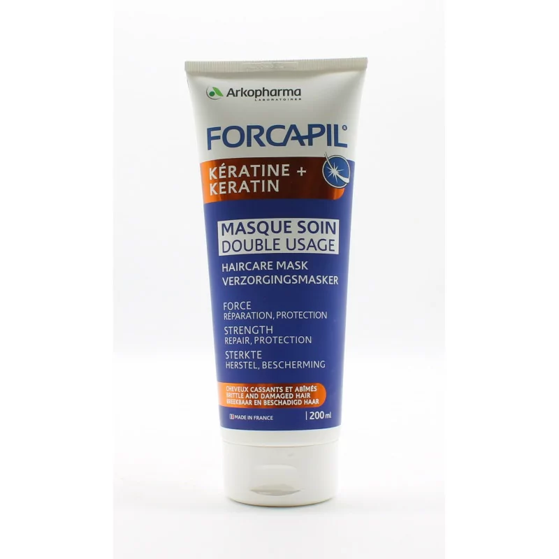 Arkopharma Forcapil Kératine + Masque Soin Double Usage 200ml