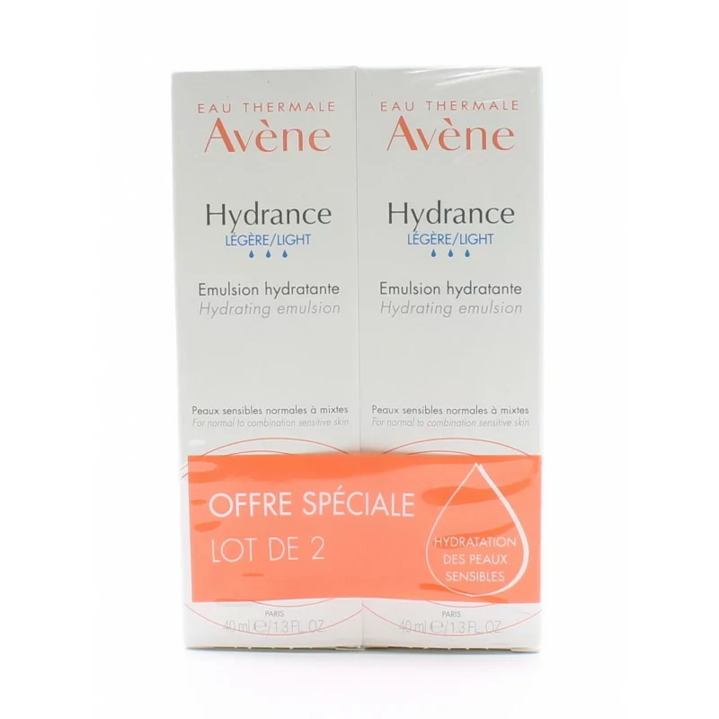 Avène Hydrance Légère Émulsion Hydratante 2X40ml