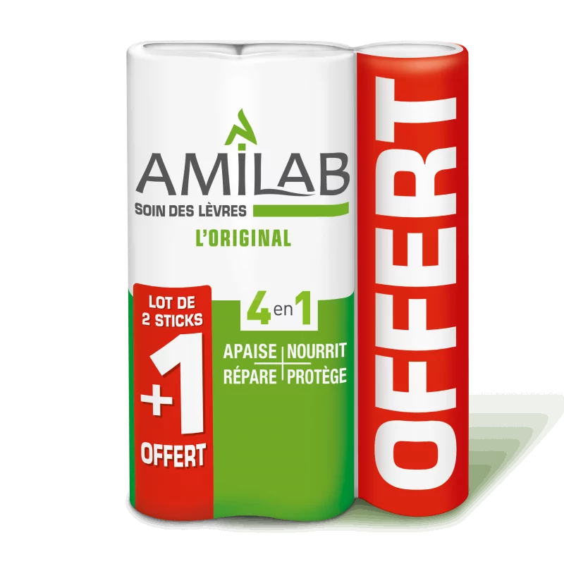 Amilab Baume à Lèvres 4,7g X3