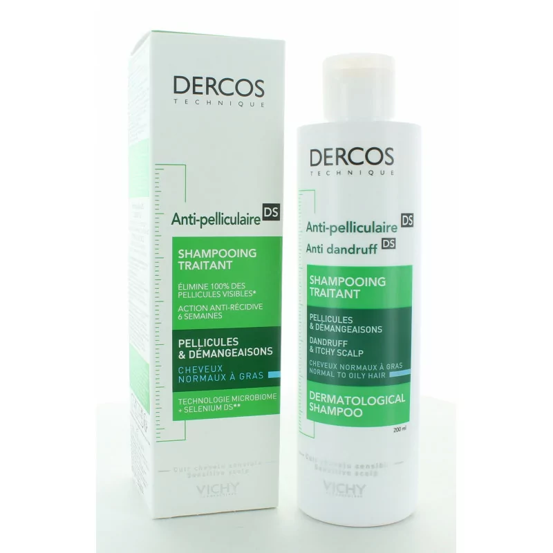 VICHY Dercos Anti-pelliculaire DS Shampooing Traitant 200ml
