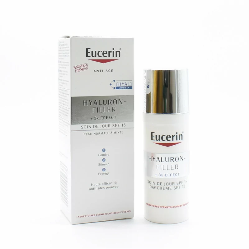 Eucerin Hyaluron-Filler +3x Effect Soin De Jour SPF15 50ml