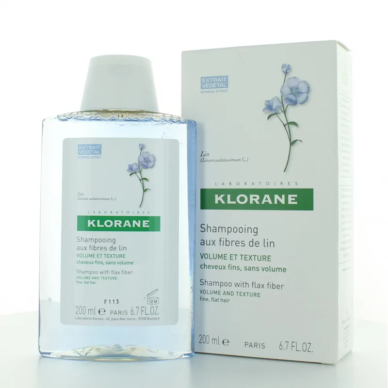Klorane Shampooing Aux Fibres De Lin 200ml