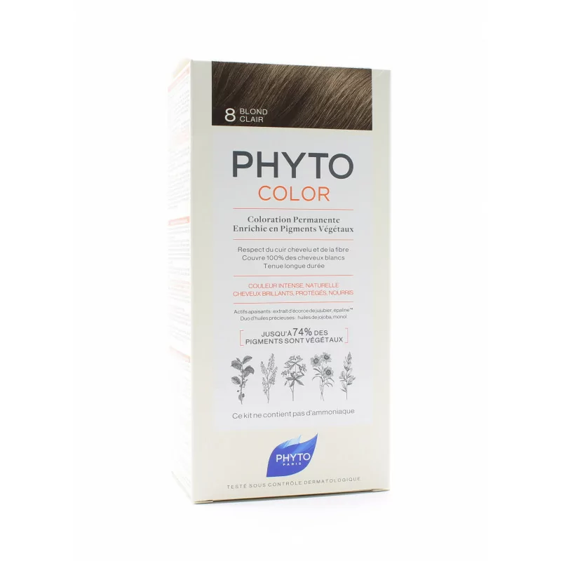 Phyto Color Kit Coloration Permanente 8 Blond Clair