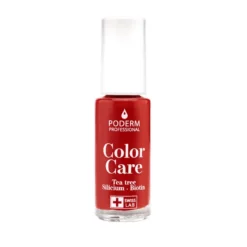 Poderm Color Care Vernis à Ongles Tea Tree Rouge Puissant 8ml