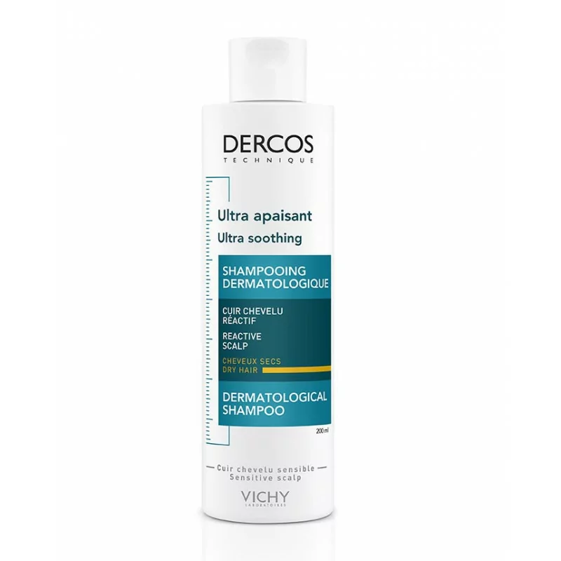 VICHY Dercos Ultra Apaisant Shampoing Cheveux Secs 200ml